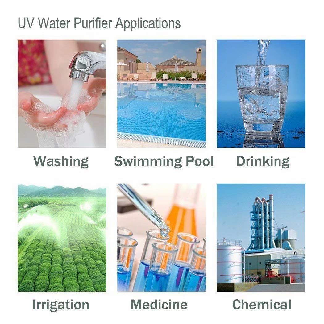 UV Waterzuiveraar – UV Waterfilter – UV Waterzuiveringssysteem – UV Sterilisator – Waterdesinfectiesysteem – Incl. Extra UV-Lamp – 6 GPM – 25 W