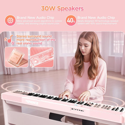 Digitale Piano – Keyboard – Elektrische Piano – Toetsenbordpiano – Piano Toetsenbord – 88 Gewogen Toetsen – 2 X 15W Luidsprekers