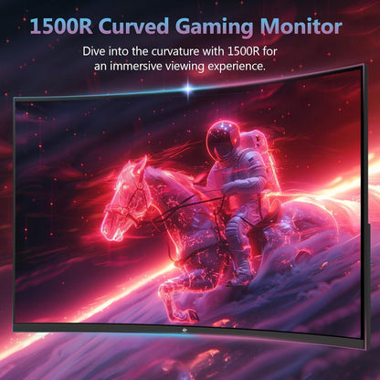 Z-Edge Gaming Monitor Gebogen 27'' 280 Hz (DP), 1ms MPRT, FHD (1920x1080), FreeSync, 16:9 LED-gamingmonitor met HDMI-kabel, verstelbare kanteling, 1500R VA, 2* HDMI2.0 & 2* DP1.2, kijkhoek van 178°