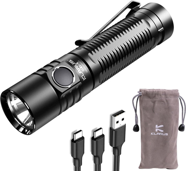 KLARUS G15 4200 lumen ultraheldere compacte oplaadbare LED-zaklamp, 5000 mAh batterij aangedreven EDC-zaklamp met lange looptijd en zijschakelaar