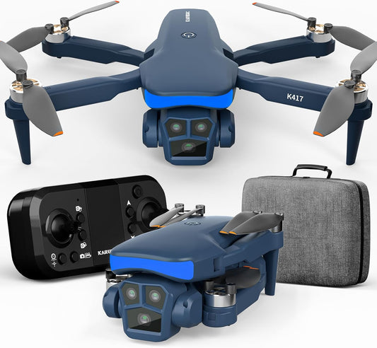 Drone met 1080P HD Camera, 90° Verstelbare Lens, Opvouwbare Drone met Borstelloze Motor, Gebarenbesturing, 3D-salto's, Hoofdloze Modus, 17 Min Vliegtijd, Perfect voor Beginners en Volwassenen