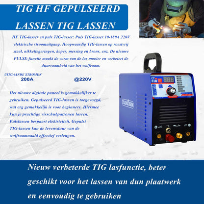 CT418P 3-in-1 combo plasmasnijder WIG lasapparaat MMA omvormer combo lasapparaat plasmasnijder TIG MMA | IGBT | digitaal LCD-scherm | HF-ontsteking CT418P