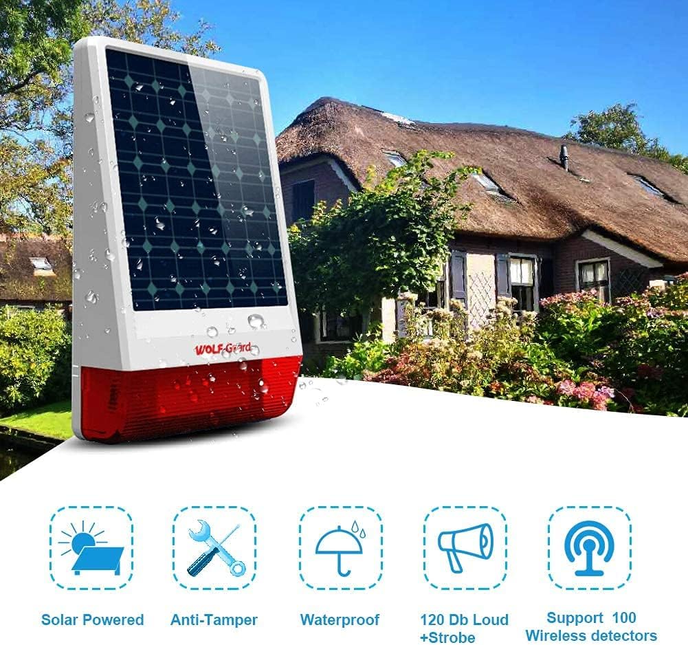 Wolf Guard WT4F-W06 4G + wifi-alarminstallatie, 7 inch touchscreen, 110 dB buitensirene, huisdier-immuunbewegingsmelder, deur-/raamsensor, Tuya Smartlife app, complete systemen