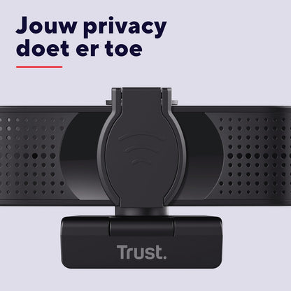 Trust Teza 4K Ultra HD Webcam, 3840x2160, met 2 Microfoons en Autofocus, 30 FPS, USB Plug & Play, Webcam voor Teams, Zoom, Skype, PC, Laptop, Mac, Macbook - Zwart