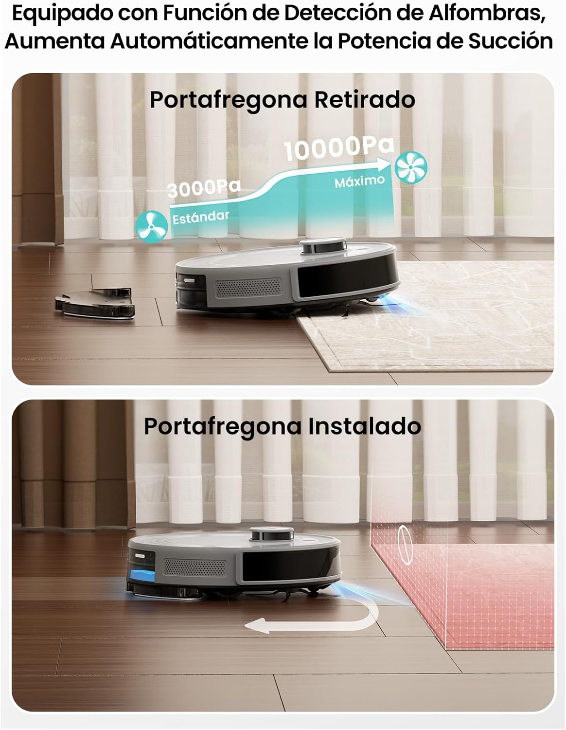 Stofzuiger- en dweilrobot – Robotstofzuiger – Schoonmaakrobot – Dweilrobot – Automatische vloerreiniger – Compact en Wendbaar – Geschikt Voor Meerdere Vloerensoorten