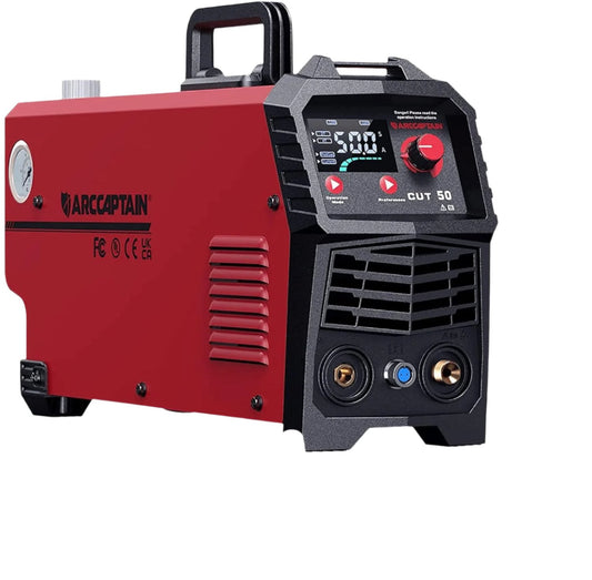 Arccaptain - Lasmachine - Elektrische Lasser - Niet-Gas - Halfautomatische Lasmachine - 7 in 1 Tig AC/DC Lasmachine - 220V 200A- Rood - QUORE