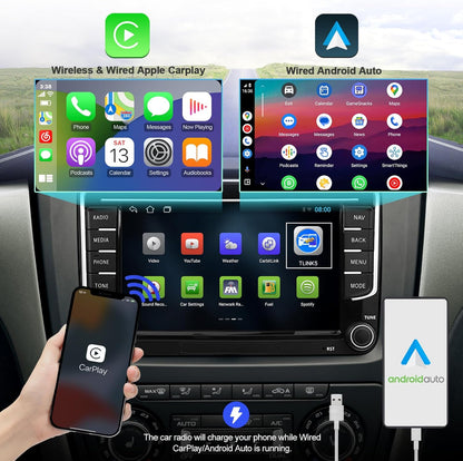 7 Inch 2+64G Android 14 Car Multimedia voor VW Golf MK5 Polo Passat Seat met Wireless CarPlay Android Auto 2 DIN Radio Bluetooth FM GPS WiFi