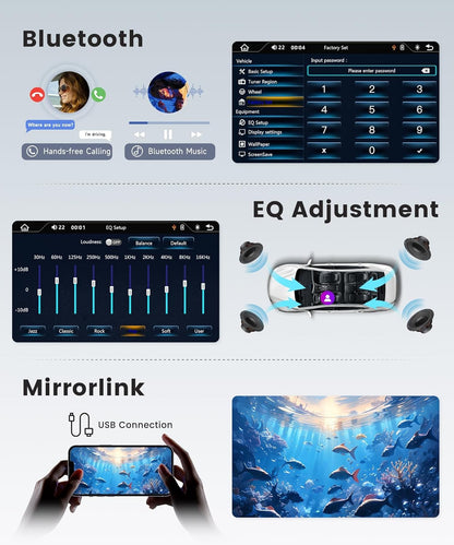 1 DIN Autoradio – Auto Stereo – Multimedia Radio – DAB+ Receiver – Car Audio – 7-Inch Automatisch Uitschuifbaar Touchscreen – Draadloze CarPlay & Android Auto