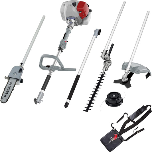 IKRA Benzine multifunctioneel tuingereedschap Multitool IBKH 33-1, 4in1: bosmaaier, gazontrimmer, heggenschaar, hoogsnoeier