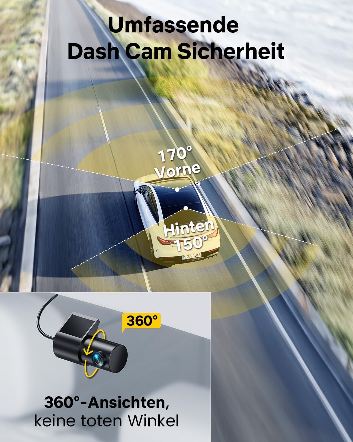 Dashcam Auto Voor En Achter – Autocamera – Dubbele Dashcam – Voor- En Achtercamera – Camera Auto – 4K Voorcamera & 1080p Achtercamera – 5,8 GHz WiFi, GPS & 3,18 Inch Touchscreen