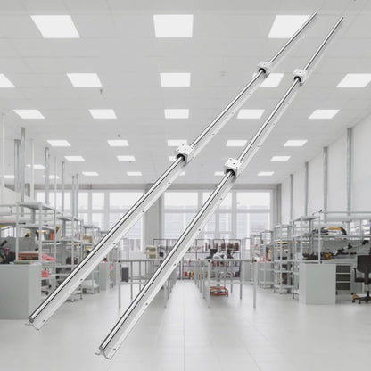 VEVOR Linear Guide Rail SBR20, 1800 mm, 2 Pieces, Linear Rail 1800 mm, 4 Pieces, Ball Bearings SBR20UU, Linear Bearing Glides Set for Automated Machines, CNC Routers, Lathes,