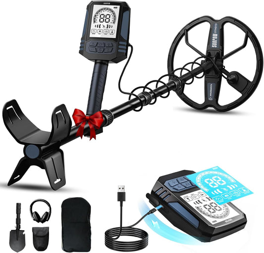 Metaaldetector Voor Volwassenen – Schatzoeker – Goudzoeker – Metaalzoeker – Detectieapparaat – Dubbele D-Spoel 28 Cm – IP68 Waterdicht