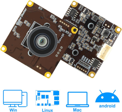 USB-Cameramodule – USB-Camera – Webcam Board – Machinevisie-camera – Industriële Videocamera – Global Shutter – 5 MP 50 FPS 120° Groothoeklens
