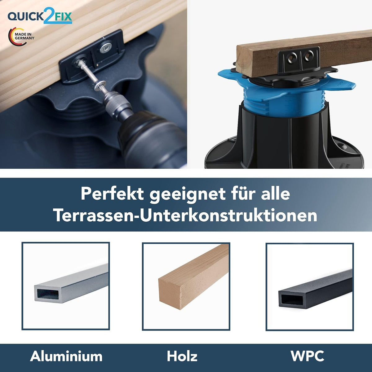 Plaatlager/stellager in hoogte verstelbaar 18-36 mm (maat M) - planksteun - | 36 stuks)