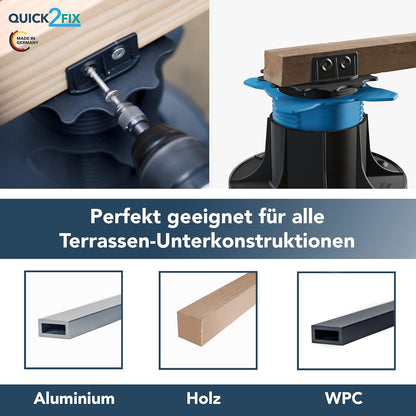 Plaatlager/stellager in hoogte verstelbaar 18-36 mm (maat M) - planksteun - | 36 stuks)