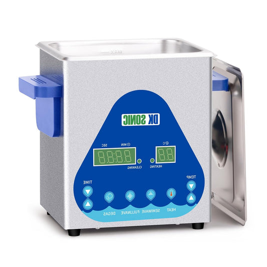 DK SONIC 2L 60W Ultrasonic Cleaner, Jewel Cleaner with Heating & Timer, Digital Control for Jewel, Glasses, Necklaces, Watches (Includes Basket) - QUORE