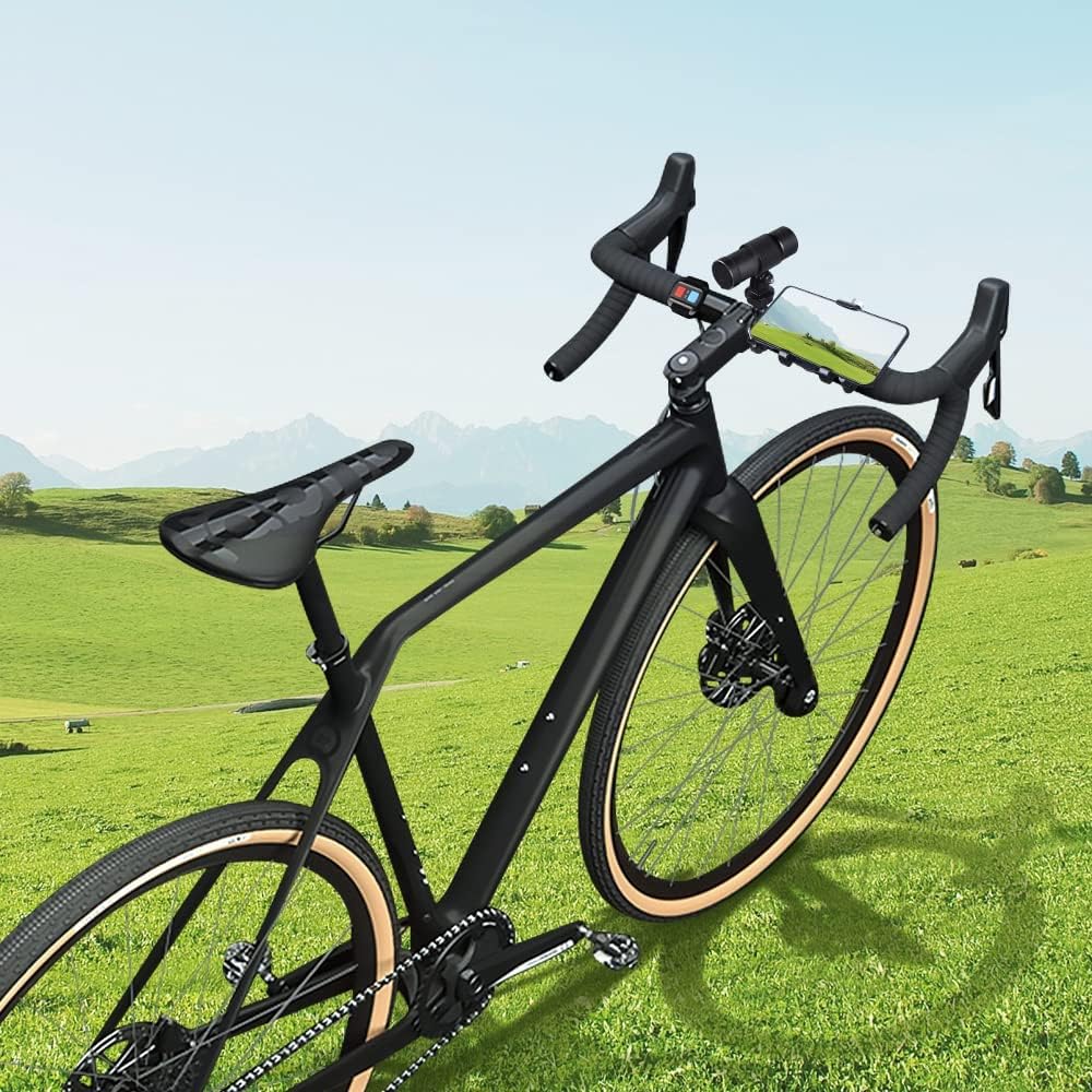 VSYSTO Fiets Camera met Temperatuurweergave, 2K Ultra Hoge Resolutie 170° Groothoek WDR Helm Dash Camera Dashcam, Afstandsbediening, Oplaadbare Waterdichte Motoractiecamera, G-Sensor
