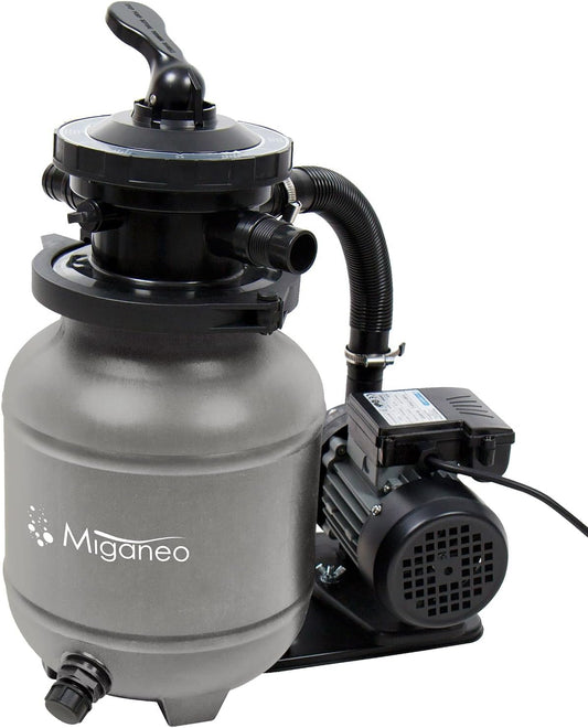 Miganeo Dynamic 6500 Sand Filter System, Pump Power 4.5 m3, Blue, Grey, Black, for Pools Grey