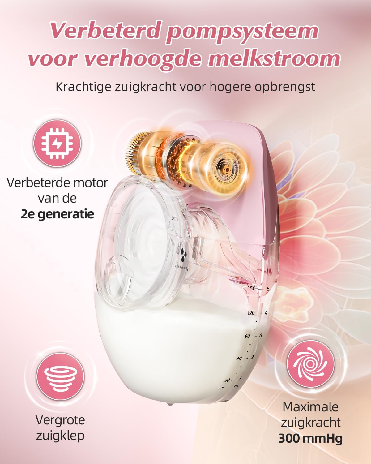 KISSBOBO Elektrische melkpomp, licht, slank, met voedingsaccessoires, ideaal voor moeders, vrienden en koppels, cadeauset (geel, 1 stuk)