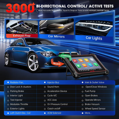 Autodiagnoseapparaat – Diagnose Scanner – OBD2 Tester – Scan Tool – Diagnosetool – 8 Inch HD Touchscreen – Bidirectionele Actieve Tests