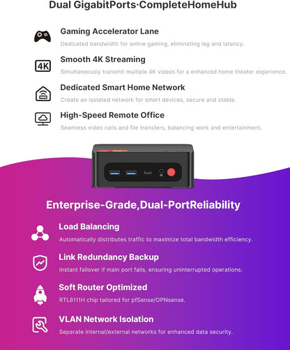 AG2 Home-Office-Mini-PC, Ryzen 7 7840HS, 32GB DDR5, 1TB PCIe 4.0 SSD minidesktopcomputer, USB2.0/DP/HDMI, dubbele RJ45 LAN, WiFi 6E, BT 5.2, 4K-driedubbele weergave, compacte gaming-pc