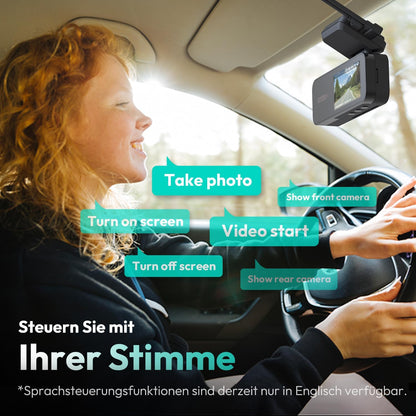 BOTSLAB 4K STARVIS Dashcam Auto voor en achter, wifi-autocamera, dashcam met GPS, ADAS, spraakbediening, gratis 64 GB kaart, nachtzicht, WDR, 2,45 inch IPS, 24/7 parkeerbewaking, loop-opname