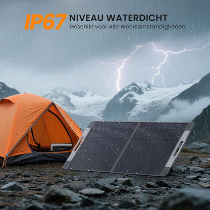 110W Opvouwbaar Zonnepaneel,25% Efficiëntie Met N-Type Cellen Monokristallijne Zonnepanelen, 3.64kg Lichtgewicht, Zonnepaneel voor Draagbaar Powerstation, Caravan, Vissen,Camping