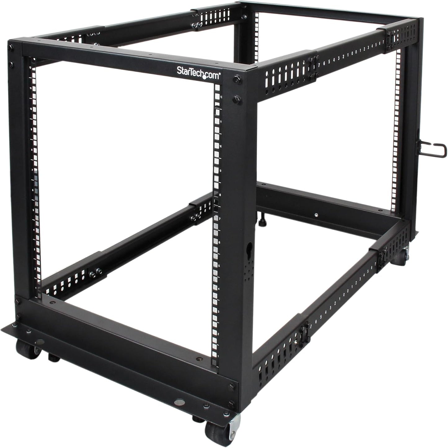 Serverrack – Serverkast – Patchkast – Netwerkkast – Datarack – 12U 4-Post Open Frame 19 Inch Met Wielen – Verstelbare Diepte Van 56,0 Tot 101,7 Cm
