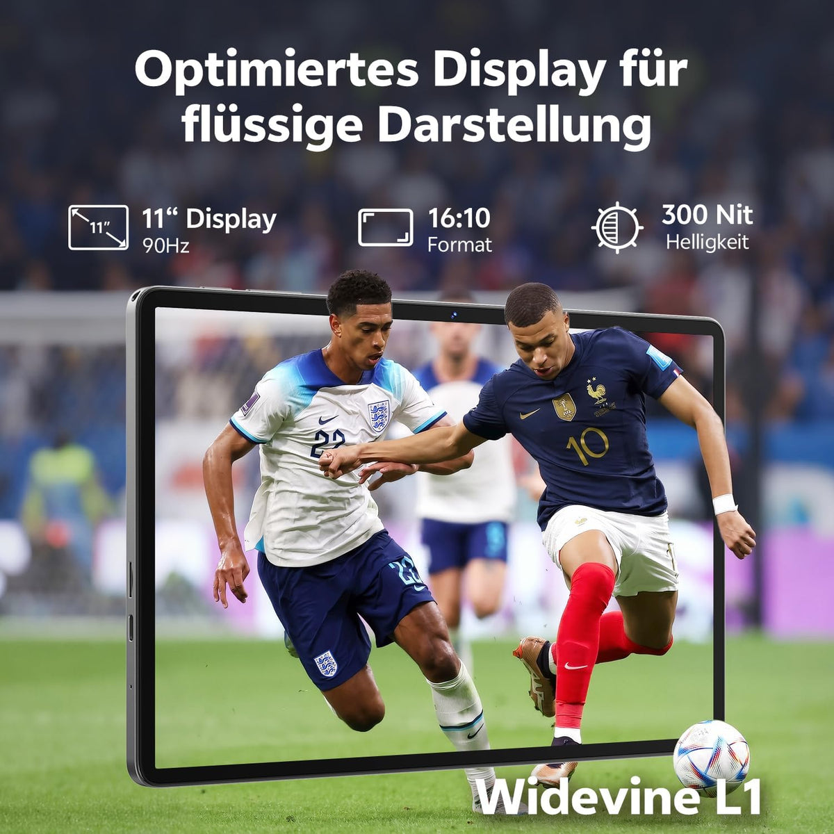Tablet 11 inch met hoesje, Android 16-systeem met Gemini AI, 20 GB RAM + 128 GB ROM (uitbreidbaar tot 1 TB), 90 Hz-scherm, Unisoc T7250 Octa Core, 13 MP + 8 MP camera, Face ID, Widevine L1, 8800 mAh