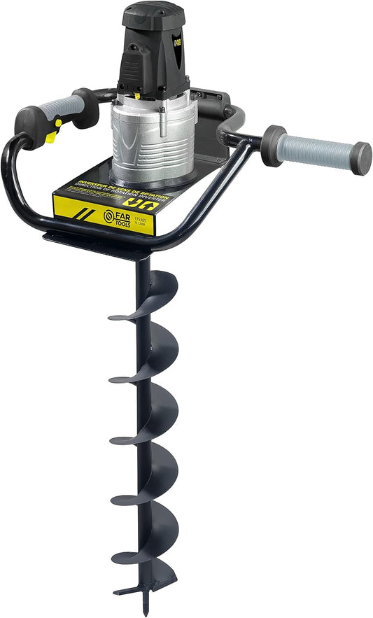 Fartools 175305 Elektrische grondboor 1200 W, Ø = 120 mm, diepte = 560 mm, toerental 200 omw/min, richtingsomschakelaar, automatische ontkoppeling, groen