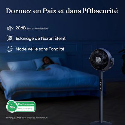 Intelligente Staande Ventilator – Ventilator – Vloerventilator – Koelventilator – Slaapkamerventilator – 20 dB Stil – WiFi App en Spraakbediening