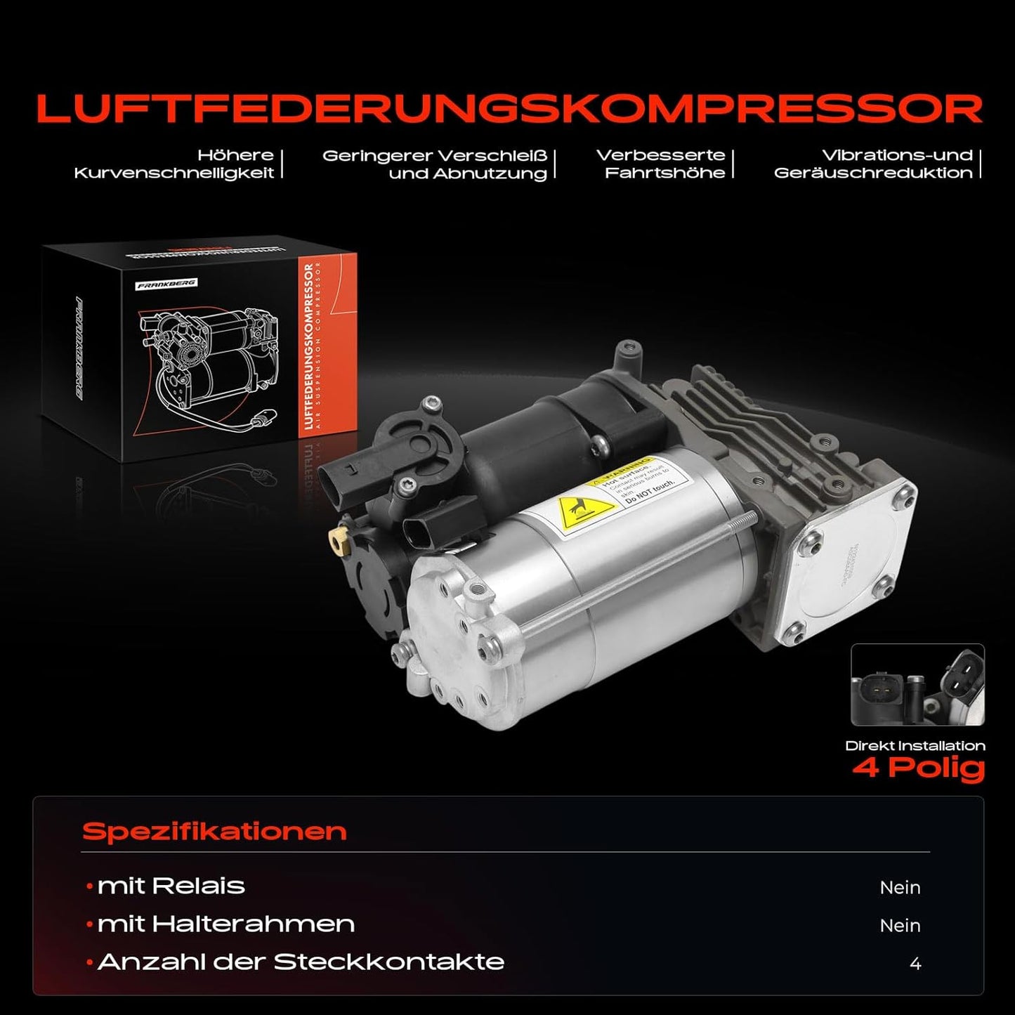 Luchtveringcompressor – Luchtpomp – Veringcompressor – Compressor – Luchtveringpomp – Perfecte Pasvorm – Duurzame Kwaliteit
