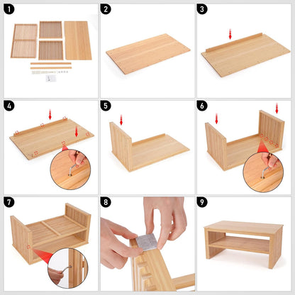 Bamboe salontafel - woonkamertafel - houten salontafel - tafel woonkamer - banktafel