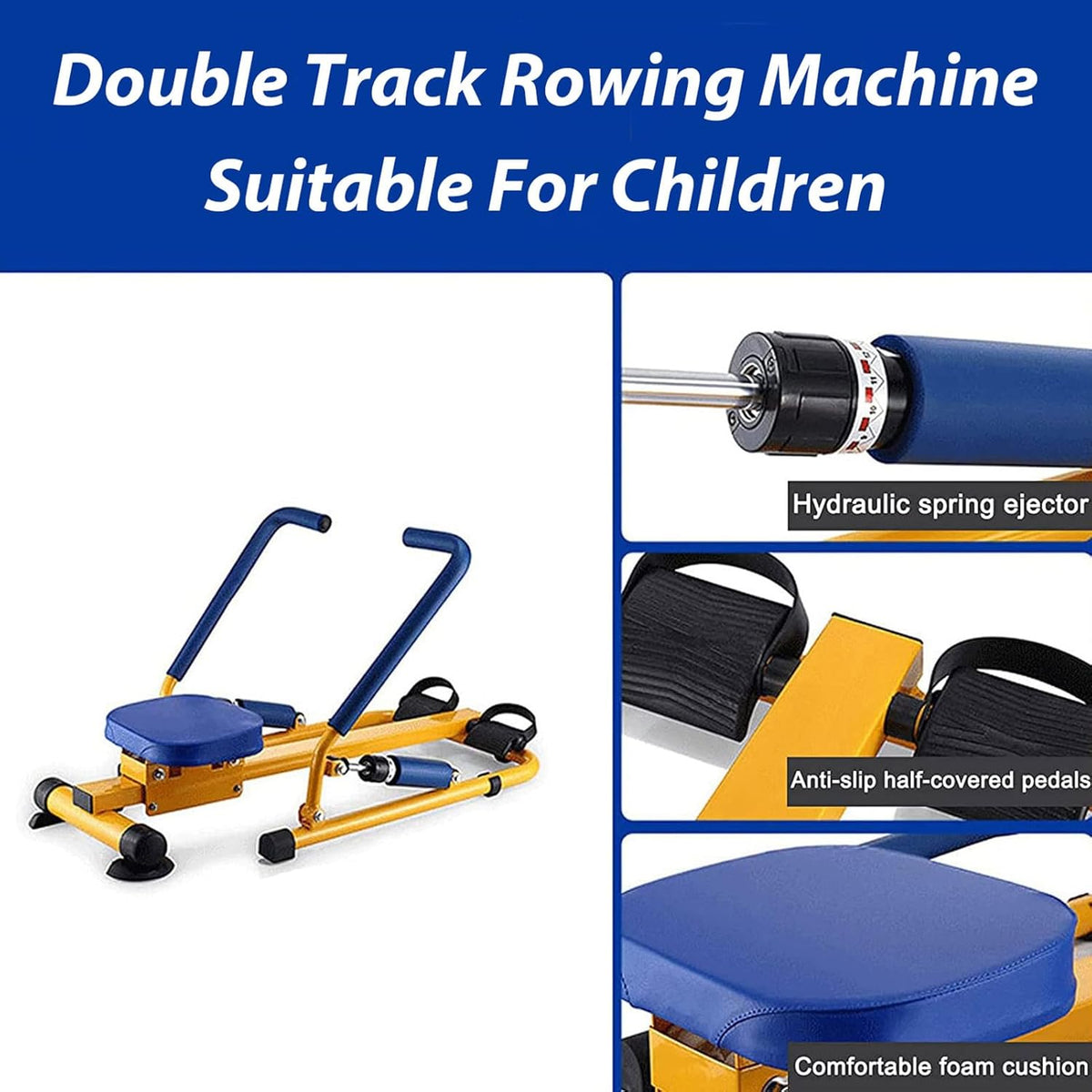 Multifunctional Rower Compact Rowing Machine, Fun and Fitness for Children, for Kindergartens, Rehabilitation Institutions - QUORE