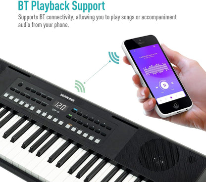 Keyboard 61 Toetsen Draagbaar – Piano – Muziekkeyboard – Digitale Piano – Toetsenbord – Bluetooth En Hoofdtelefoonaansluiting – 300 Tonen En 300 Ritmes