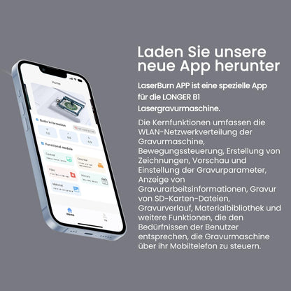Longer Laser B1 Lasergraveermachine, 20 W, met automatische luchtondersteuning, ideaal voor doe-het-zelfwerkzaamheden op hout, metaal, papier, acryl, glas en leer, werkblad 450 x 440 mm