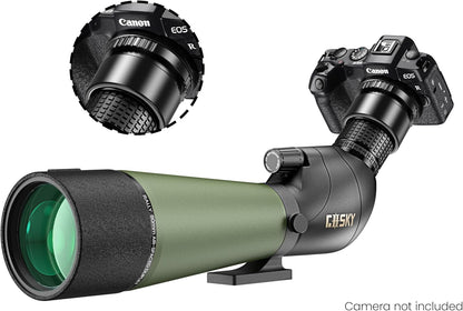 Gosky Bijgewerkt Nieuwste Spotting Scope - BAK4 Hoekige Scope voor Doel Schieten Jacht Vogels Kijken Wildlife Scenery (Camere adapter compatibel)
