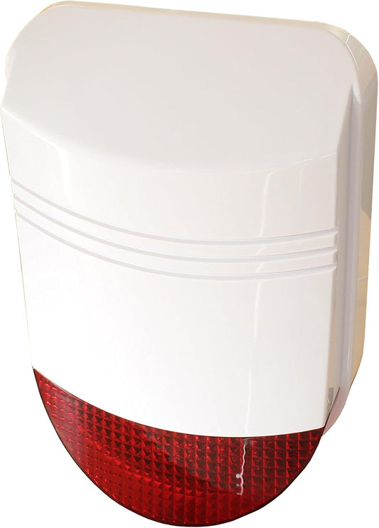 Safe2Home® Hoogwaardige draadloze buitensirene / buitenalarm 12 volt voor draadloos alarmsysteem Safe2Home - GSM alarmsysteem - met repeaterfunctie