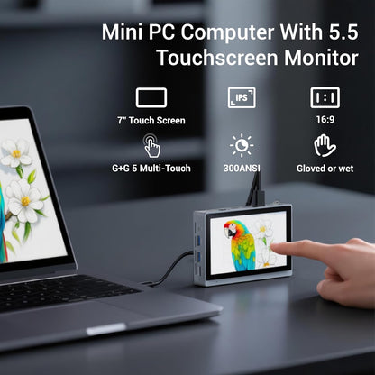 Mini PC – Mini Computer – Micro PC – Compact PC – Desktop PC – Intel Celeron N5095 Quad Core – Windows 11 Pro – 16GB RAM – 256GB eMMC – Ventilator Koeling – 4K Triple Display Ondersteuning