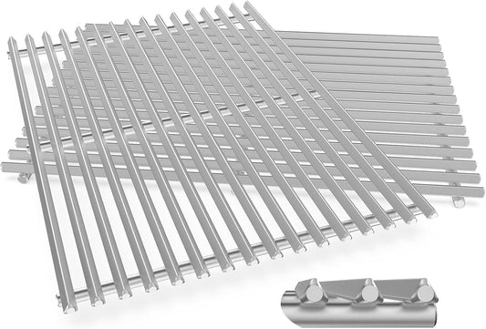 QuliMetal 47,6 cm 9,5 mm BBQ Grill Roosters voor Weber Genesis II Grill Onderdelen Voor Weber Genesis II LX 300 Series, Genesis II E&S 310 315 320 325 340 Onderdelen voor Weber 66095