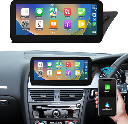 Ninetom Wireless Carplay & Android Car, Car Radio 12.3'' Touch Screen for 2009-2015 Audi A4 A5 S4 S5 with 2G MMI System, Supports Mirrorlink, Camera, Navigation - QUORE