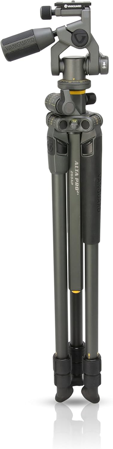 Aluminium Statief – Camerastatief – Fotostatief – Videostatief – Driepoot – 3-Wegkop Met 360° Panoramabeweging – Verstelbare Middenkolom Tot 175,2 Cm