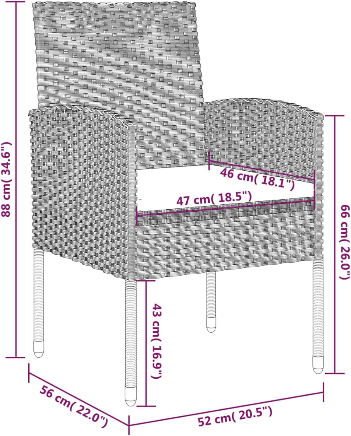 Gecheer Tuineetkamerset, 5-delig, zwart, 10# tafel voor buiten, terras, eetkamerstoelen voor buiten - QUORE