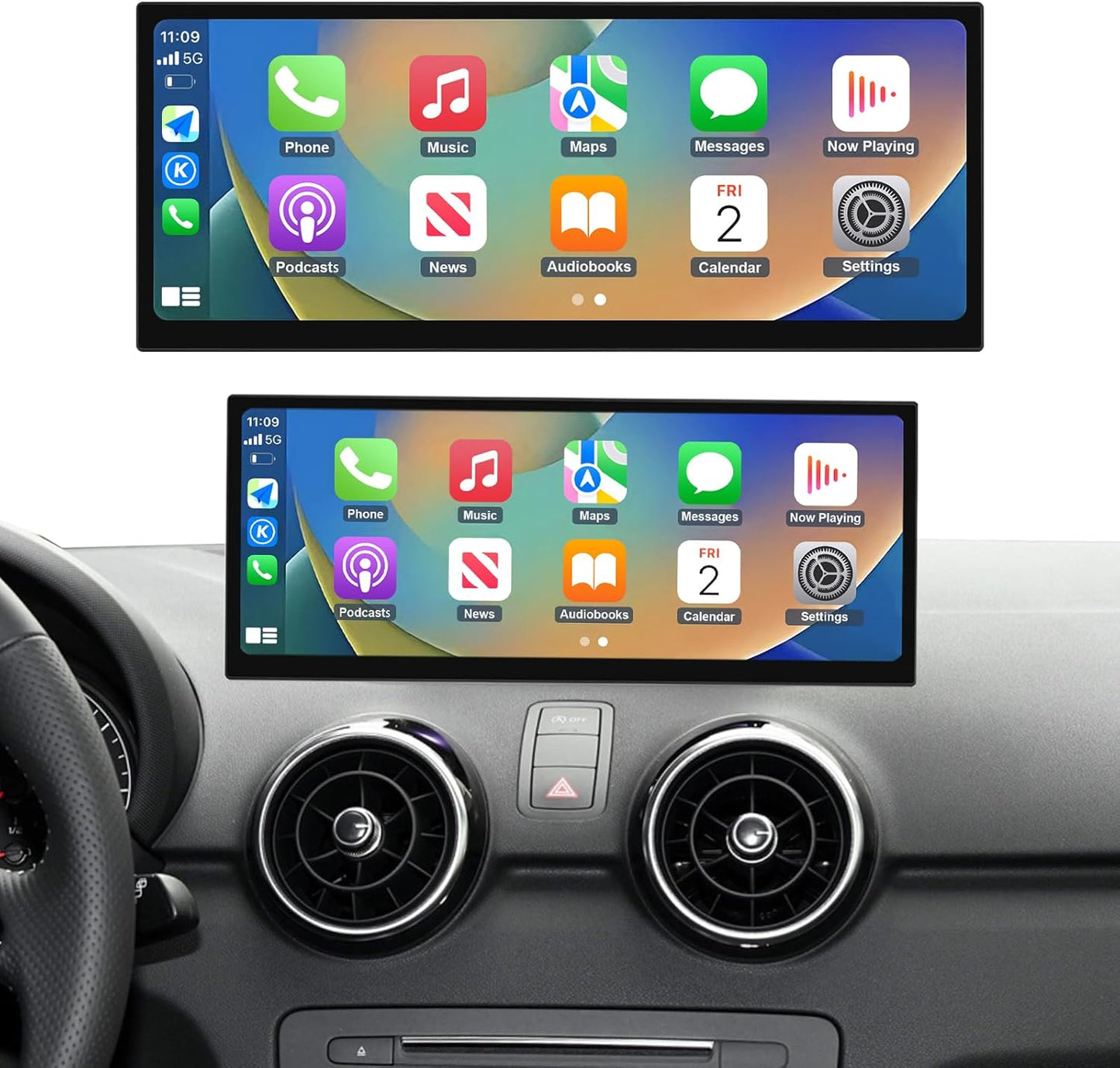 Autoradio – Touchscreen – Autoradioscherm – Multimediascherm – Navigatiescherm – Voor 2012-2018 Met 3G MMI/RMC Systeem – 12,3 Inch 1920 x 720 – Draadloze En Bekabelde CarPlay & Android Auto