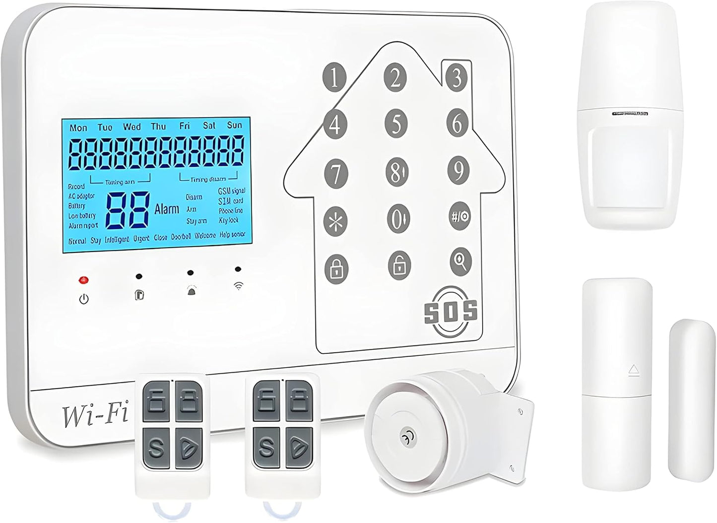 LIFEBOX - Alarminstallatie voor thuis, draadloos, WLAN, internetbox en GSM Futura, wit, Smart Life – alarm, schaalbaar, zonder contract en verbonden – gewoon voor je huis – set 5