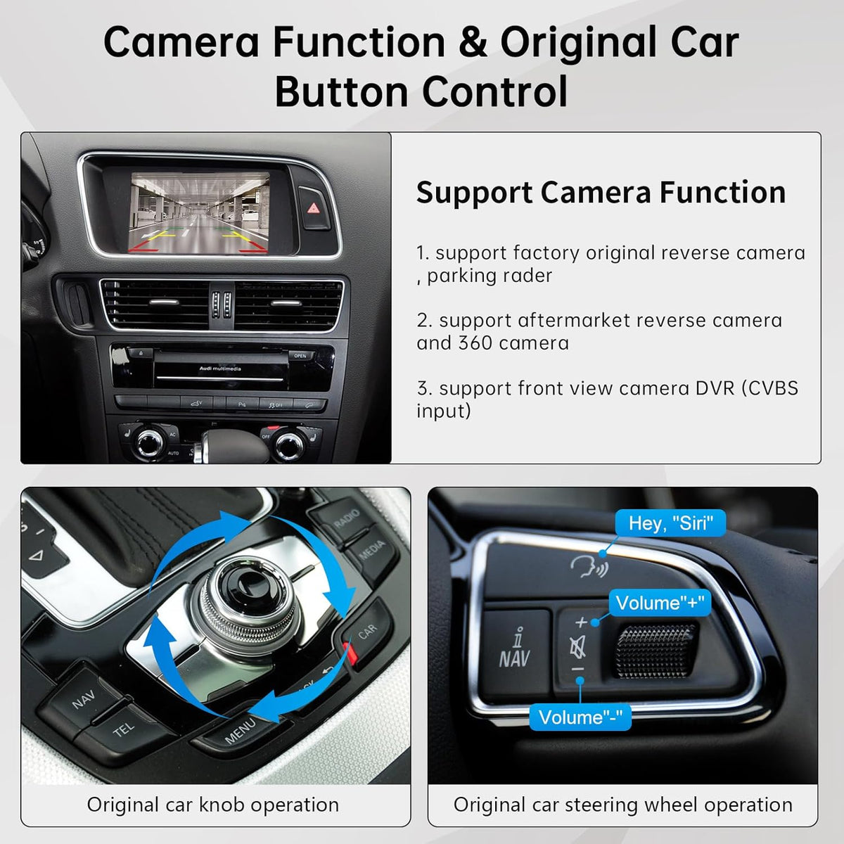 Draadloze CarPlay Android Auto Adapter – CarPlay Retrofit Kit – Mirrorlink Interface – Infotainmentsysteem Upgrade – Stembediening Siri Google – Compatibel Audi MMI 3G 2009-2015