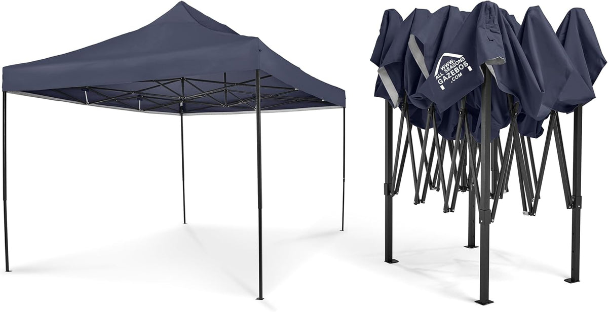 All Seasons Gazebos pop-up paviljoen, 3 x 4,5 m, volledig waterdicht, marineblauw