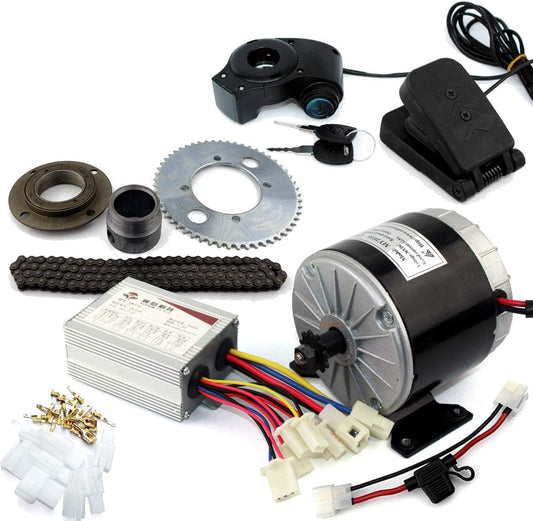24 V36 V, 350 W, Motorkit elektrische skelter met gaspedaal, ombouwset voor elektrische kinderfiets, DIY, elektrisch wagentje met 4 wielen