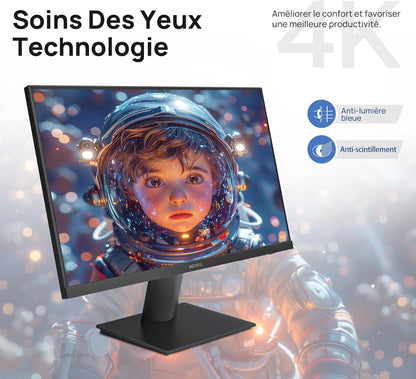 KOORUI N07 27 Inch PC Display, 4K Monitor UHD (3840 x 2160), IPS 60Hz HDR10 Adaptive Sync, 2x HDMI 2.0 & DisplayPort 1.4, VESA 100 x 100mm, Eye Care - QUORE