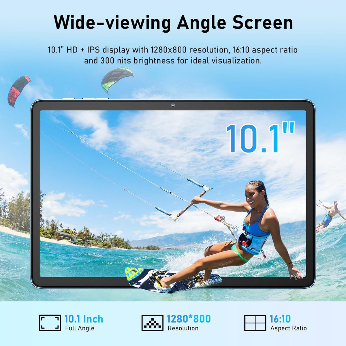 Blackview Tab60 WiFi Tablet Android 15, 12 GB + 128 GB (TF 2 TB) Octa-Core WiFi 6, Tablet 10 inch 5100 mAh 8 MP + 5 MP Widevine L1, Bluetooth 5.2, Gemini AI, GMS, pc-modus met meerdere vensters